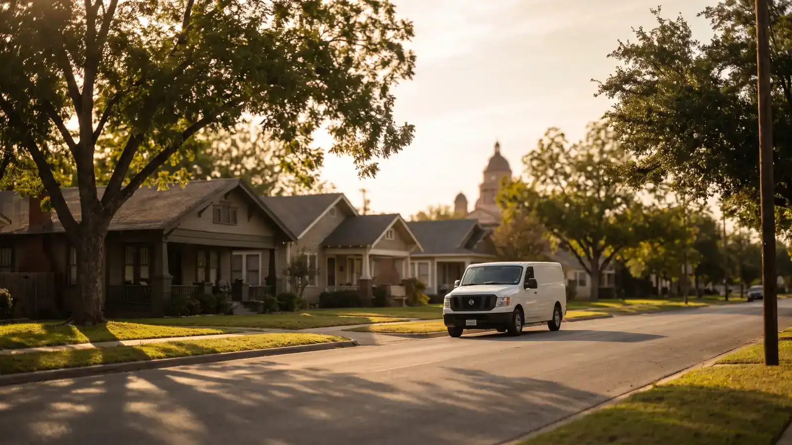 Residential street in Seguin, Texas — Hill Country Plumbing Pros service area